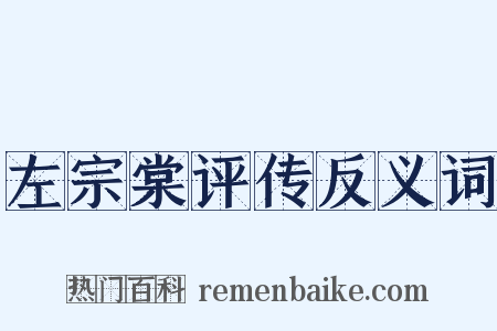 左宗棠评传反义词是什么意思的图片